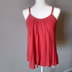 Express, coral colored, double layered tank top